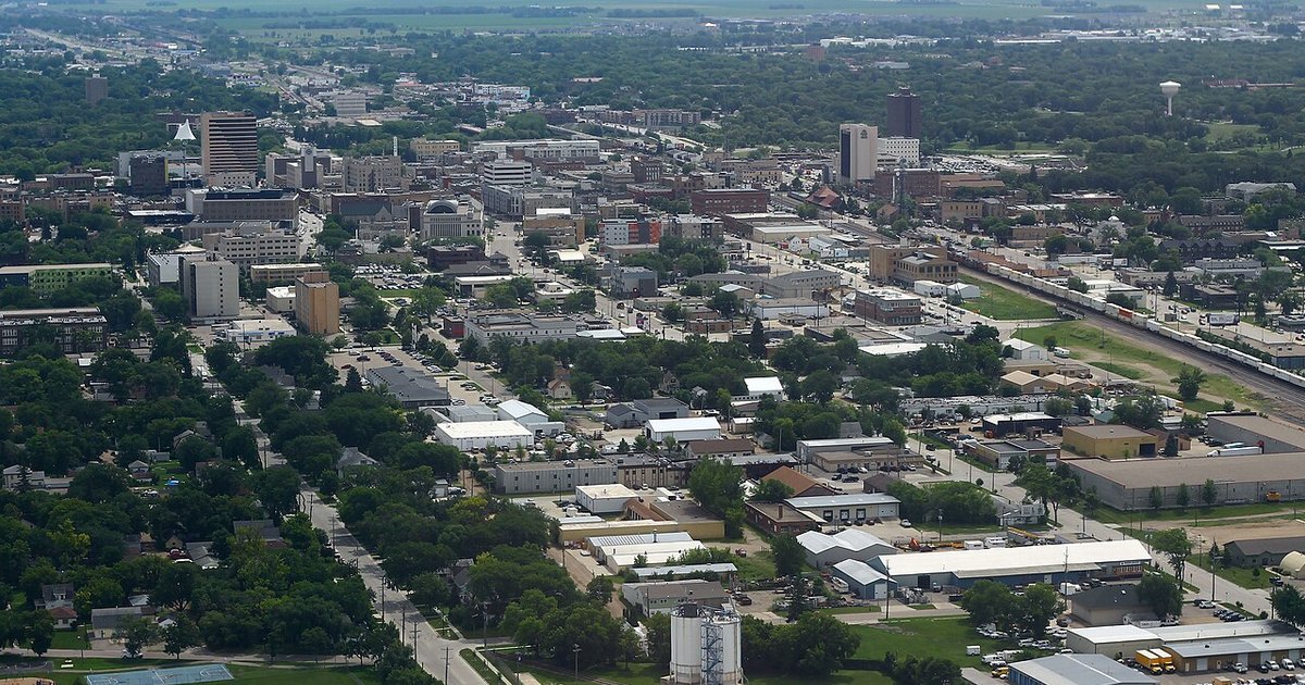 Fargo, ND — Downtown Fargo Aerial - Facing Southeast (51009704407)